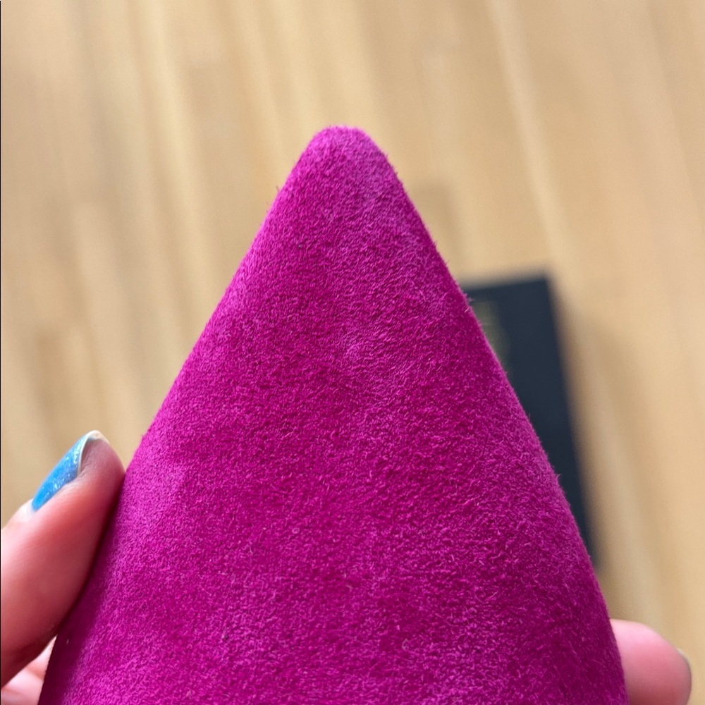 Rebecca Minkoff Fuchsia Suede Mules - Picture 7 of 7
